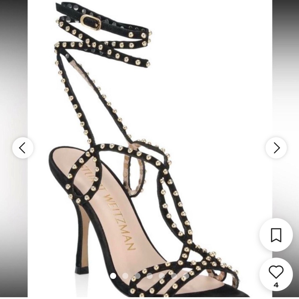 Stuart Weitzman Leya 95 Bead Heels - size 9 in original box